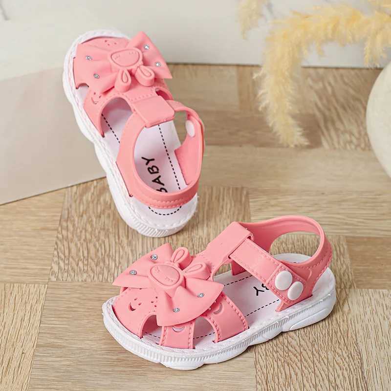Sneakers Casual Cute Cartoon Rabbit Bowknot Sandals For Baby Girls Breathable Non-slip Sandals For Outdoor All Seasons H241221