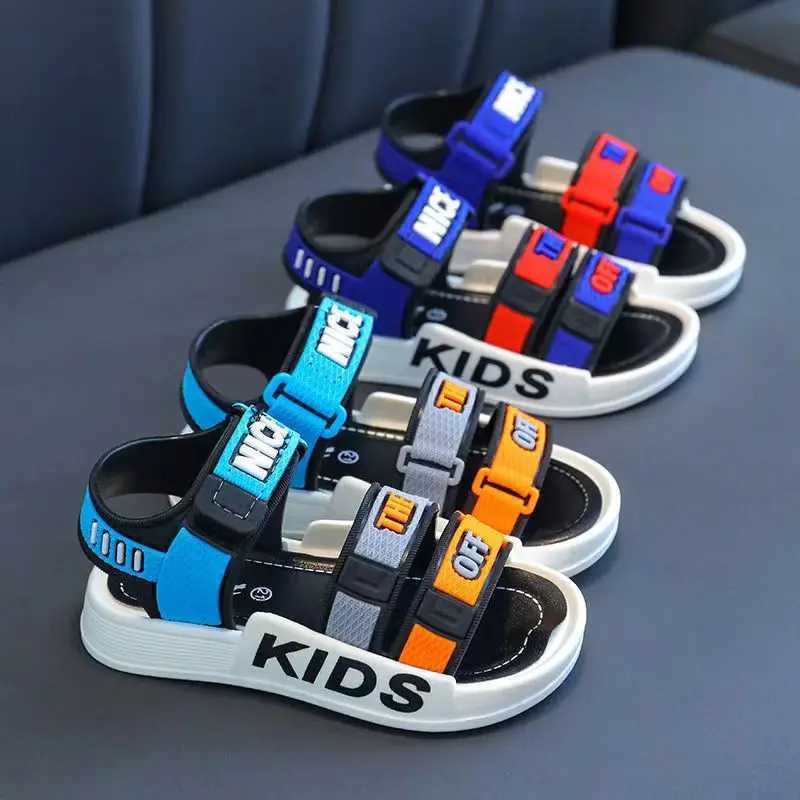 Sneakers Trendy Comfortable Open Toe Sandals For Boys Breathable Lightweight Wear-resistant Sandals For Indoor Outdoor Beach All Season H241221