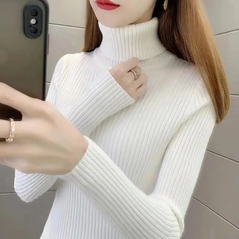 Women Turtleneck Winter Sweater Women Long Sleeve Knitted Women Sweaters And Pullovers Female Jumper Tricot Tops 241217