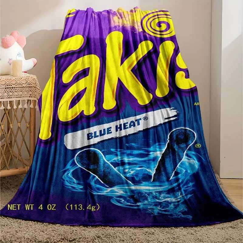 Soft Cozy Takis Pattern Flannel Blanket Versatile and Warm for Nap Office School Retro Home Picnic Travel and Gift BlanketsXJ241220
