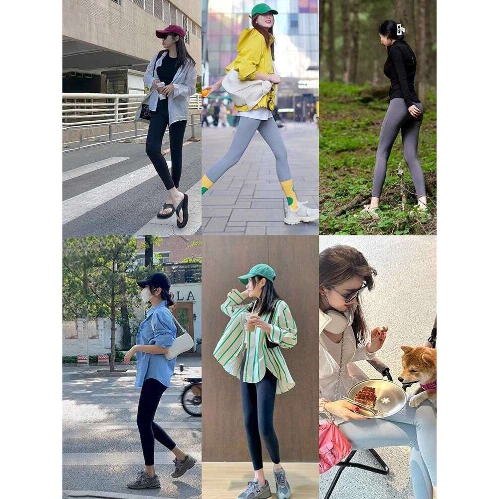 Autumn and Winter Yoga High Waist, Hip Lifting, Elastic, Naked, Wearing for Women, Running, Sports, Tight, Shark Pants, Fitness Pants