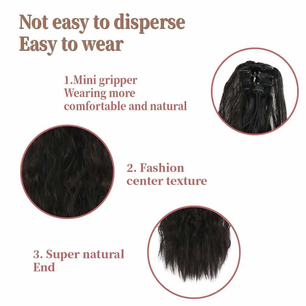 Long Wave Ponytail Synthetic Extension Claw Clip Ponytail Hair Curly Synthetic Black Hairpieces For Women Daily LookingXJ241221