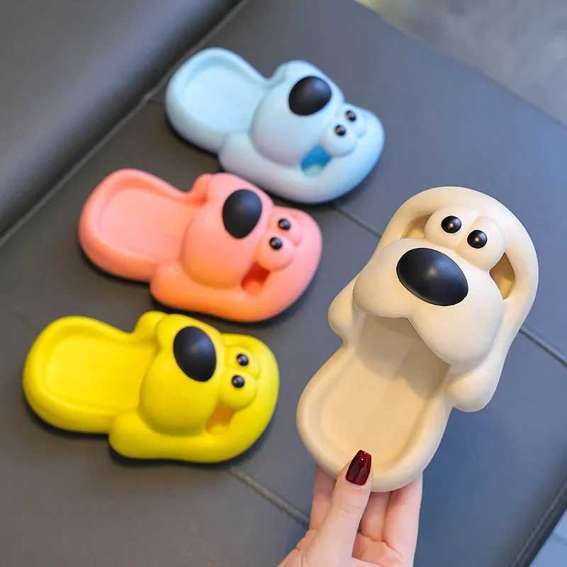 Slipper Cartoon puppy Childrens Slippers Baby Indoor Flip-Flops Boys and Girls Cute Bathroom Non-slip Sense of Cloud Sandals H241217