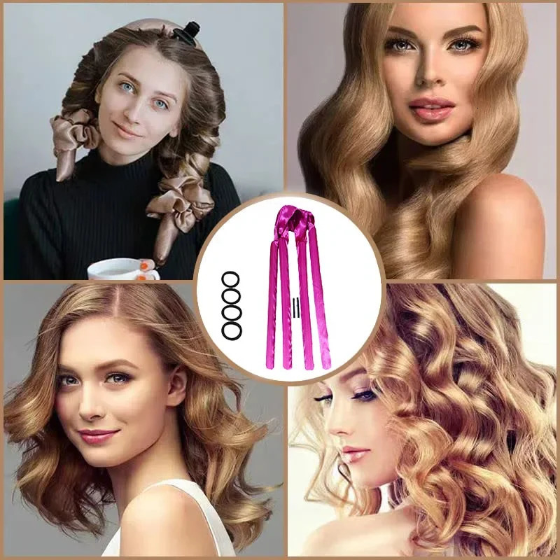 4 Claws Hair Curler Heatless Sponge Hair Curling Stick Wave Form Sleeping Hair Curler Curly Tube Beauty Style Tools 241220