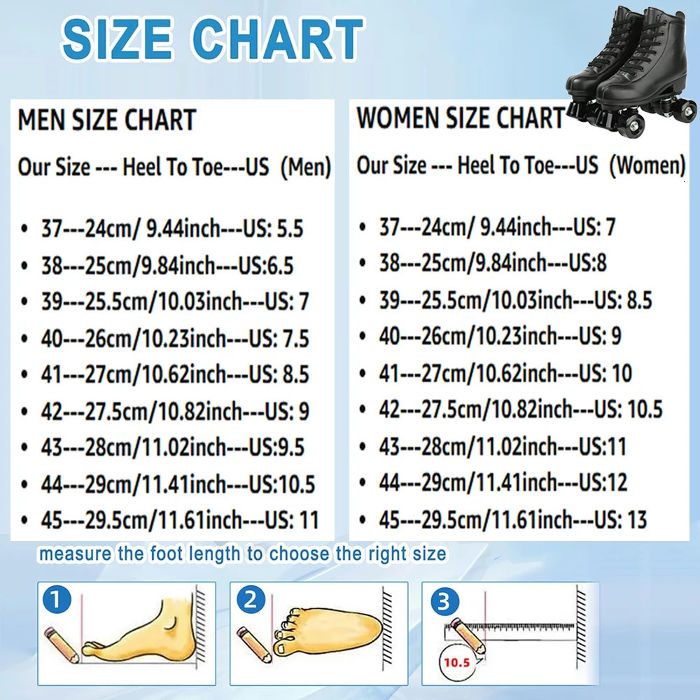 PU Leather Roller Skates Skating Shoes Sliding Inline Quad Skates Sneakers Training Europe Size 4 Wheels Flash Roller Skate 241220