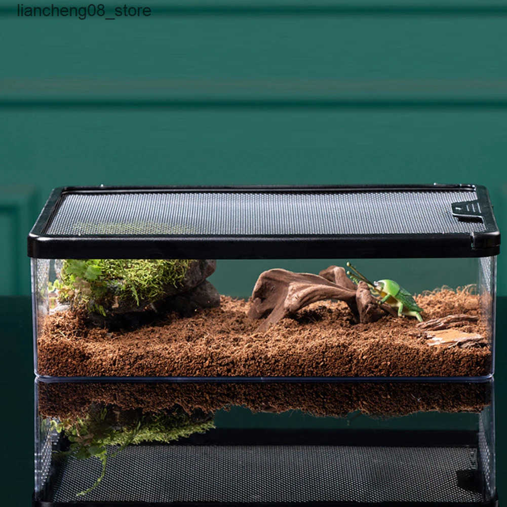 Other Pet Supplies A panoramic aquarium with breathable turtle jars fish tanks multifunctional areas and small pet reptile boxes for reptiles L240910