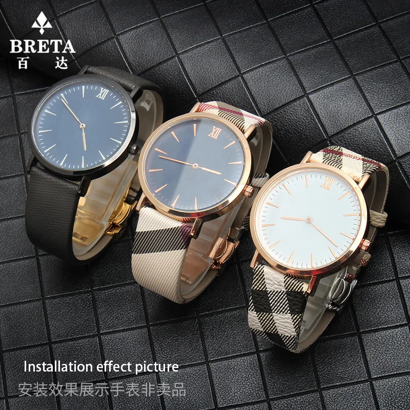 PUBack cowhide Bracelet for BU1938 BU1390 women watchband watch strap 12 14 16 18 20mm 22mm wristwatches band watch belt 241220