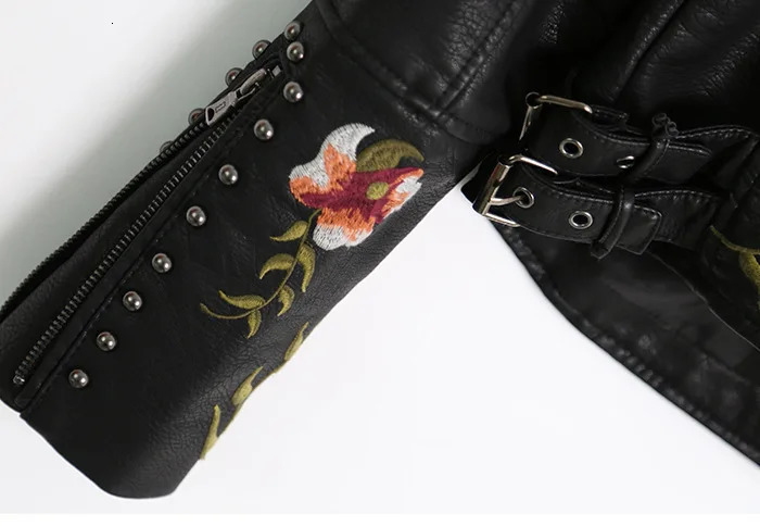 Fashion ed rivet PU Jackets Women Y2k Hip Hop Crop Tops Motor Jacket Leather Vintage Coat Winter Woman 241216