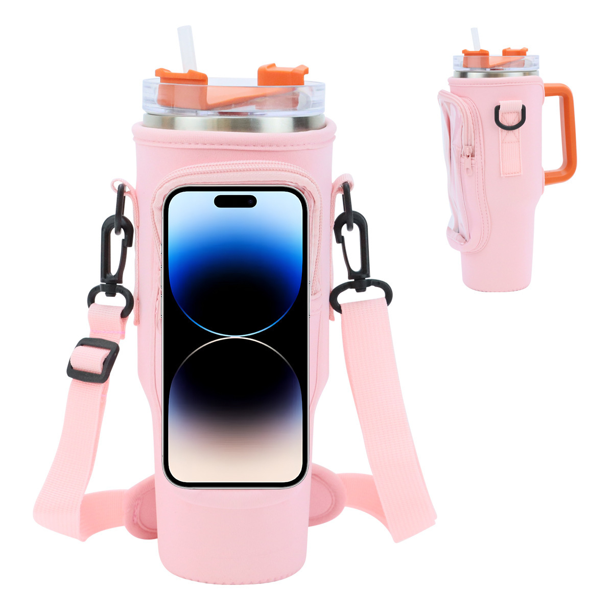 Tumbler 40 OZ Water Bottle Sleeve Cup Holder Durable Neoprene Water Bottle Carrier Pouch Bottle Accessories WLL2487
