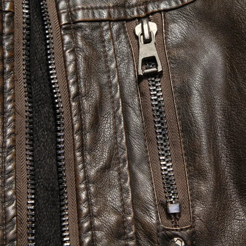 Motorcycle Thickened Leather Coat Men Winter Warm Man Leather CoatMens Plus Velvet Men Moto Biker Riding Fleece Leather Jacket 241216