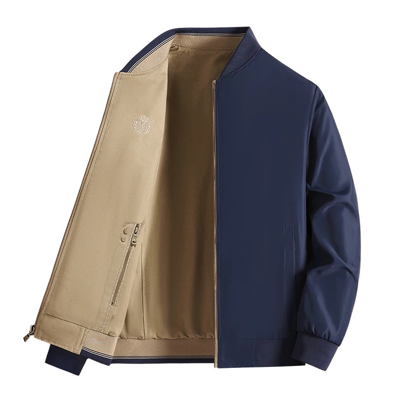 double side wear Mens High-quality Jacket Autumn spring High-end Business Leisure Fashion Outdoor Sports Windproof Jacket 241217