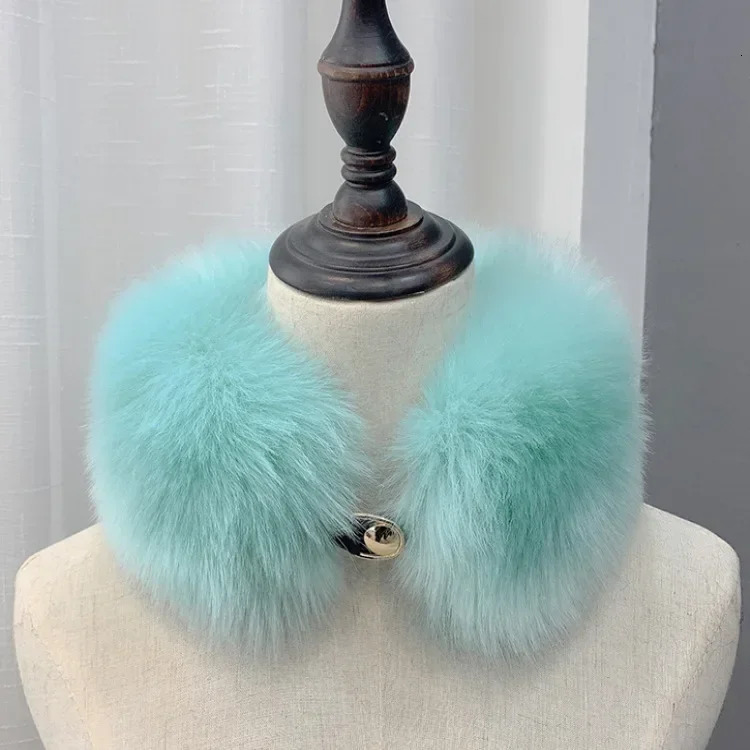 Winter Faux Fox Fur Collar Shawl Thick Warm Neck Protection Coat Hood Fur Decor Push Fur Scarf Neckerchief Jacket Collar Wrap 241220
