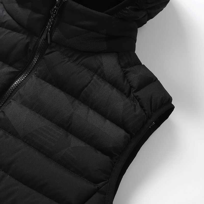 Down Cotton Casual Trend Detachable Hood with Thickened Warm Vest Brand New Mens Warm hood Collar Jacket Sleeveless Vest MensXJ241221