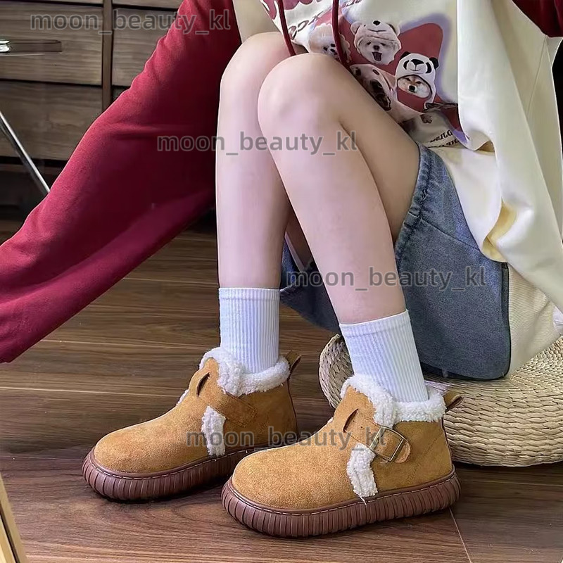 Designer Boot Fashion Snow Boots For Women Booties In Winter With Thickened Fleece 2024 New Cotton Boots Versatile Warm Cotton Shoes e07