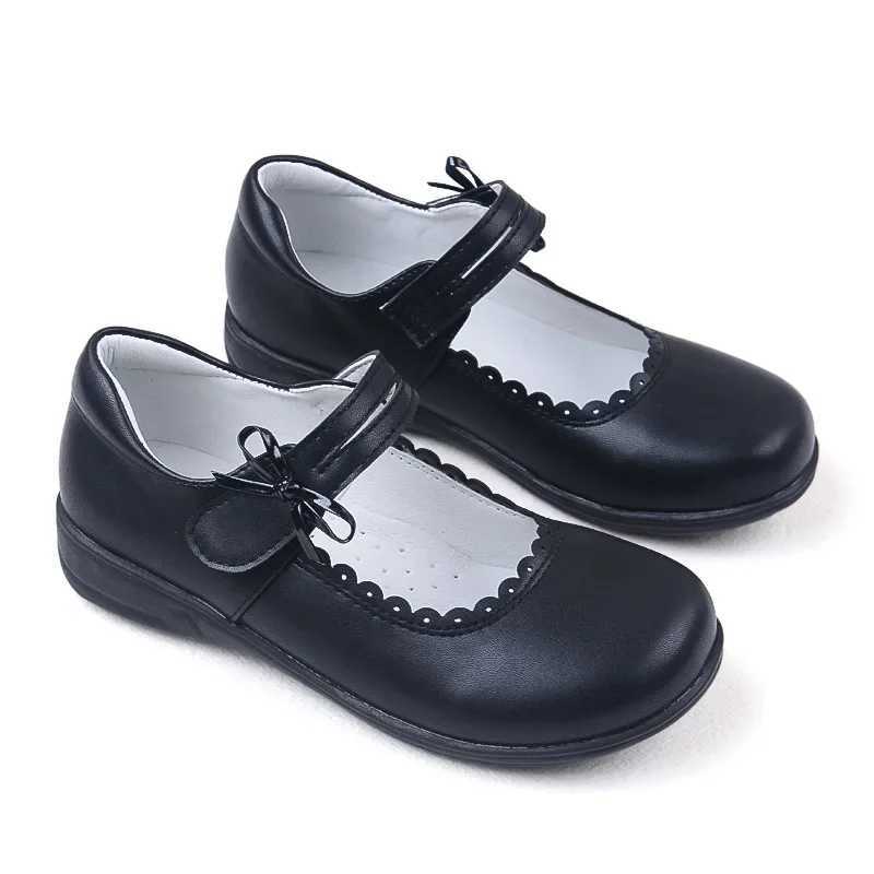 Sneakers Children Student Black Leather Shoes For School 3-17Years Old Kids Performance Dress Shoes Girls Princess Shoes Soft comfortable H241221