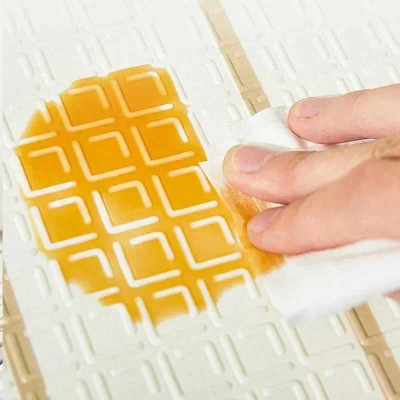 New baby folding crawling mat Childrens cartoon waterproof crawling game carpet Double sided childrens carpet Soft foam mat W241221