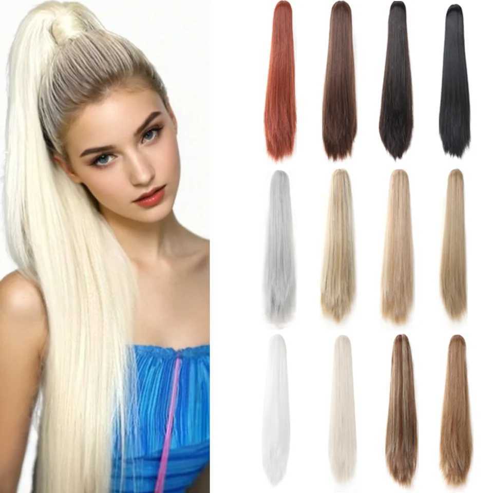 Ponytail Extension Claw Straight Clip in Hairpiece Ponytail Hair Extensions Long Pony Tail Synthetic for WomenXJ241221