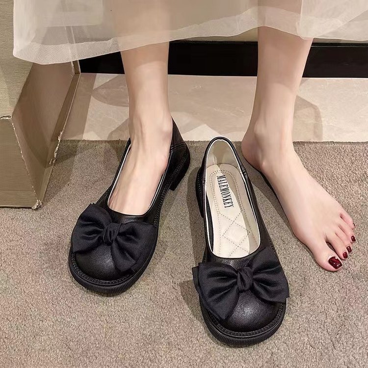 Knot Ddmywed Butterfly Small Leather For Women Summer New Item Flat Heel Mary Jane S British Style Versatile Single Shoes Chinese Brand F Ddmysaturn