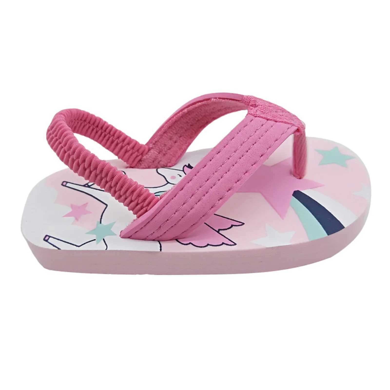 Slipper Toddler Flip Flops Shoes Little Kid Sandals with Back Strap Boys Girls Water Shoes for Beach and Pool H241217