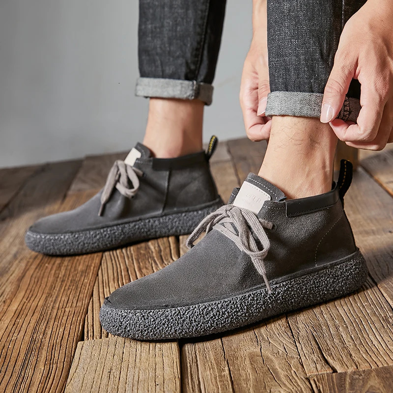Classic retro mens cowhide leather casual shoes handmade shoes lace sole soft cushion daily commuting driving mens shoes 241213