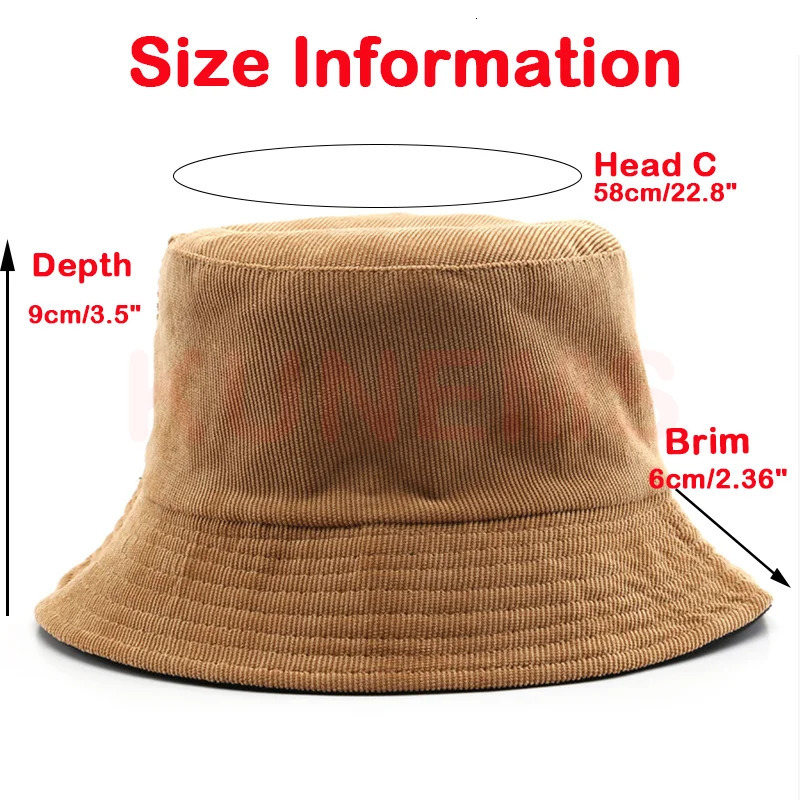 KUNEMS custom hat printing Corduroy bucket hat mens and womens embroidery DIY summer fisherman hat unisex 241219