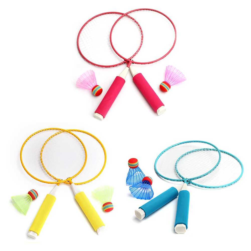 Racet set with Shuttlecocks childrens racket set beach lawn courtyard racket set childrens indoor and outdoor sports gamesW241221