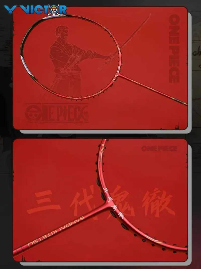Victor One Piece and Enma/Wado Ichimonji/Fourth Generation Guiteru attacking badminton racketW241221