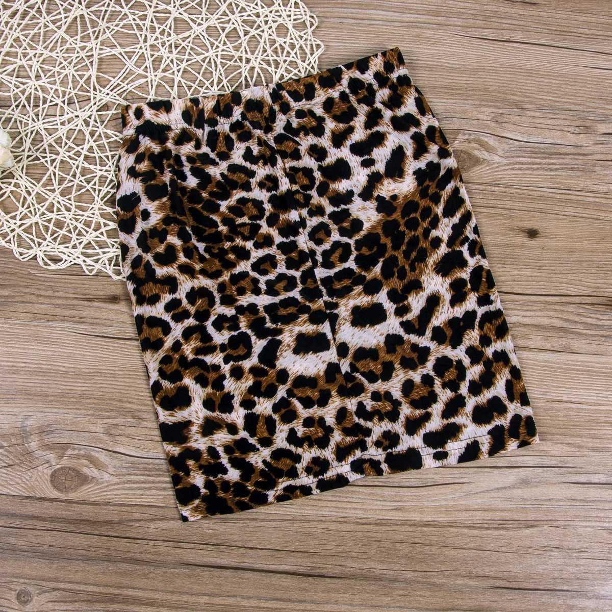 Sexy Women Leopard Grain Printed Skirt Summer Fashion Trend Short High Waist Pencil Bag Hip Wild Fashion Casual Mini SkirtXJ241221