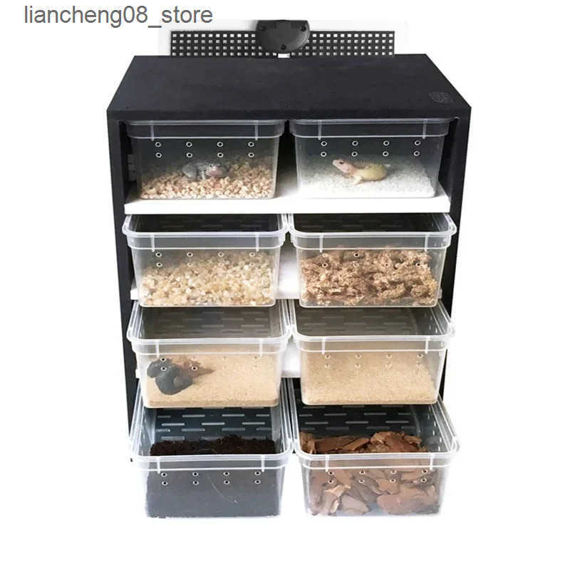 Other Pet Pet reptile box Terrarium 4-story breeding tank insect lizard house drawer with low-density meter heating pad cage L240910