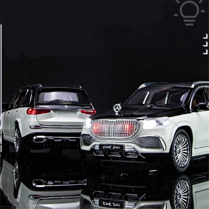 1 24 Maybach GLS GLS600 Alloy Luxy Car Model Simulation Diecasts Metal Toy Vehicles Car Model Sound and Light Childrens Toy GiftXJ241221
