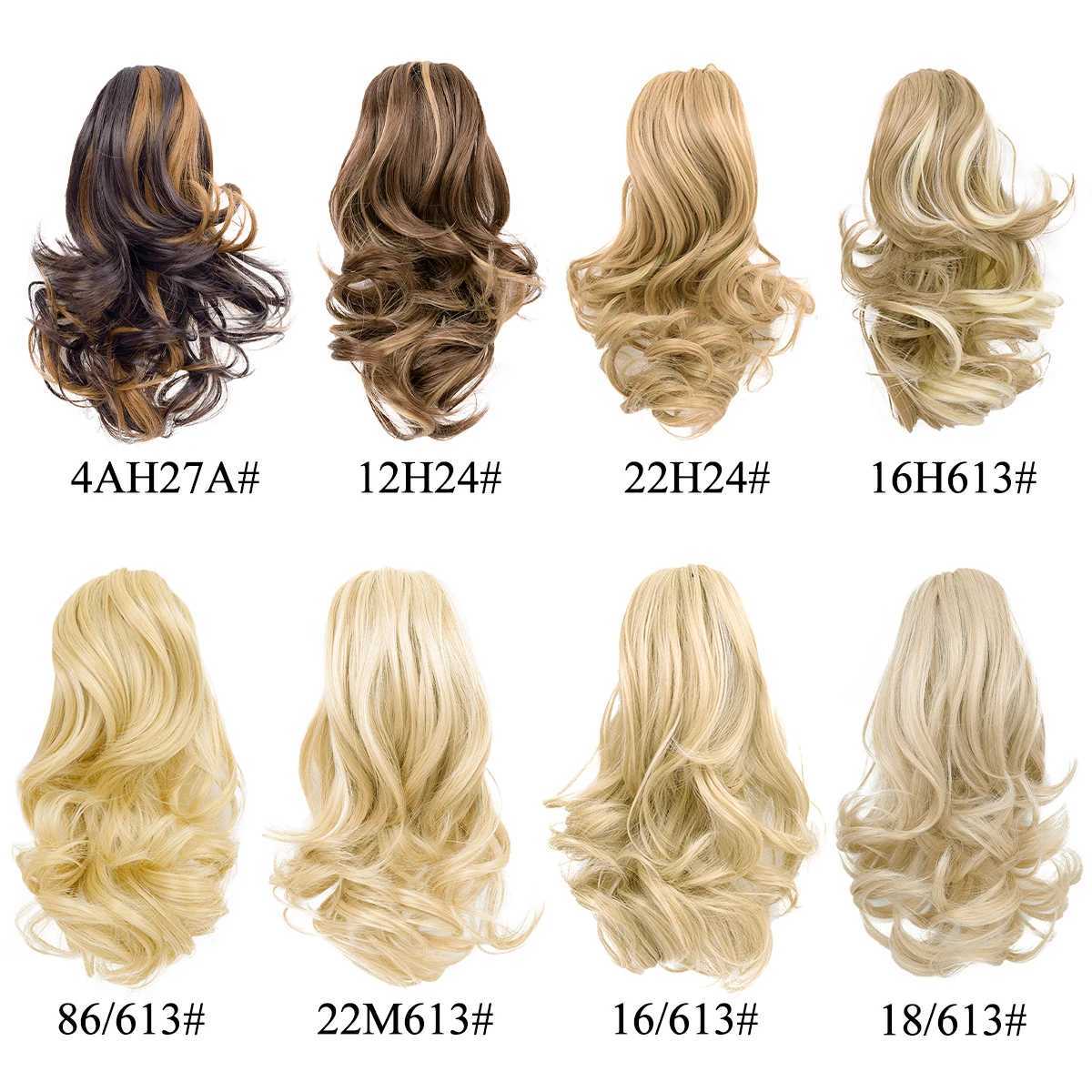 Synthetic Hair Short Wavy Ponytail Hair Extensions 12 Claw Clip On Ponytail Hair Synthetic Ponytail Extension Hair For WomenXJ241221