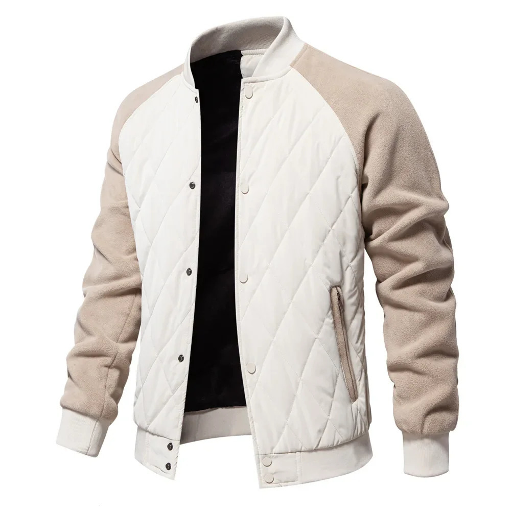 Autumn High Quality Mens Jacket Korean Fashion Male Stand Collar Color Splicing Youth Slim Fit Baseball Coats Men Clothing 241216