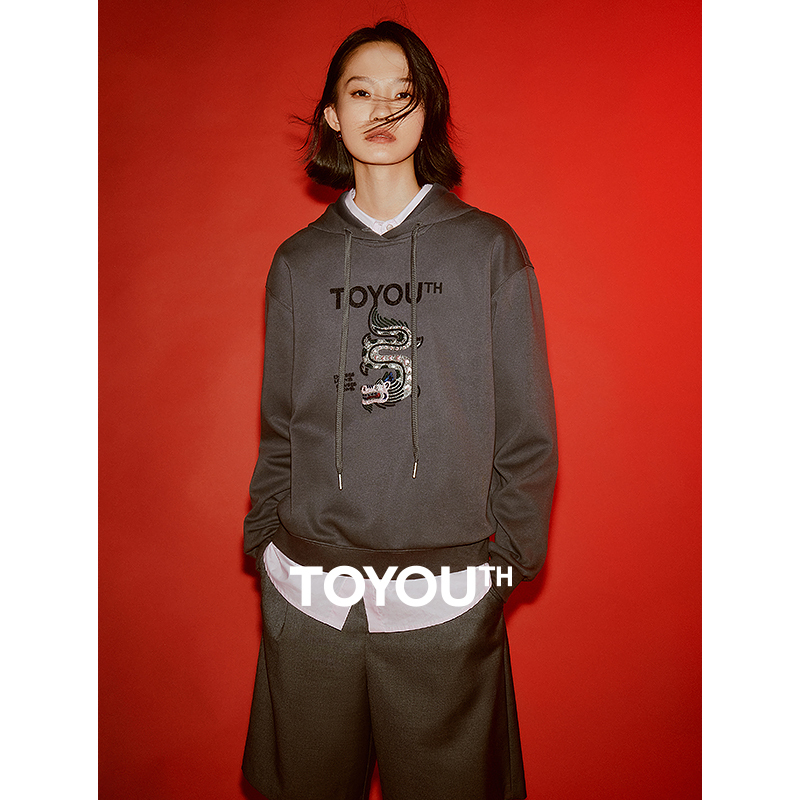 TOYOUTH Wer Emboridery Hoodies Sweatshirts For Women Spring Autumn Sweatshirt Girls Streetwear Pullovers