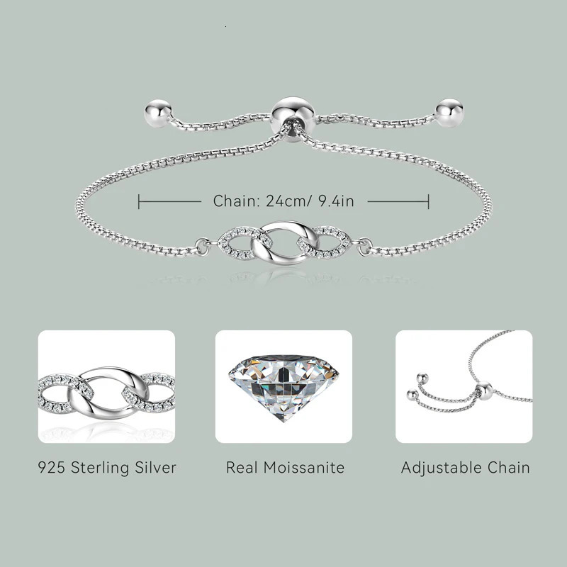 Trendy Stretch Adjustable Bracelet Real 925 Silver Plated Gold Bracelet for Women Fine Jewelry Gift Hand Chain 241214