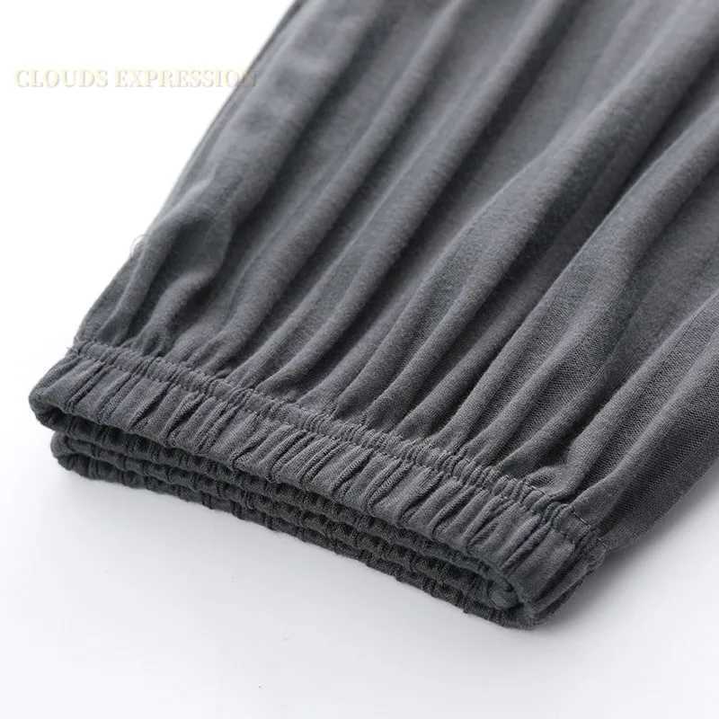 Brand Mens Pajamas Knitted Cotton Mens Pajamas Set Casual Short Pajamas Plus XXXXL Home Pajamas PJ W241221