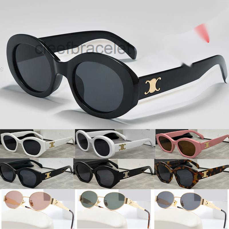 Designer Fashion CEL 40238 Brand Mens and Womens Small Squeezed Frame Oval Glasses Premium UV 400 Polarized Rand Designer Outdoor Sports Sunglasses
