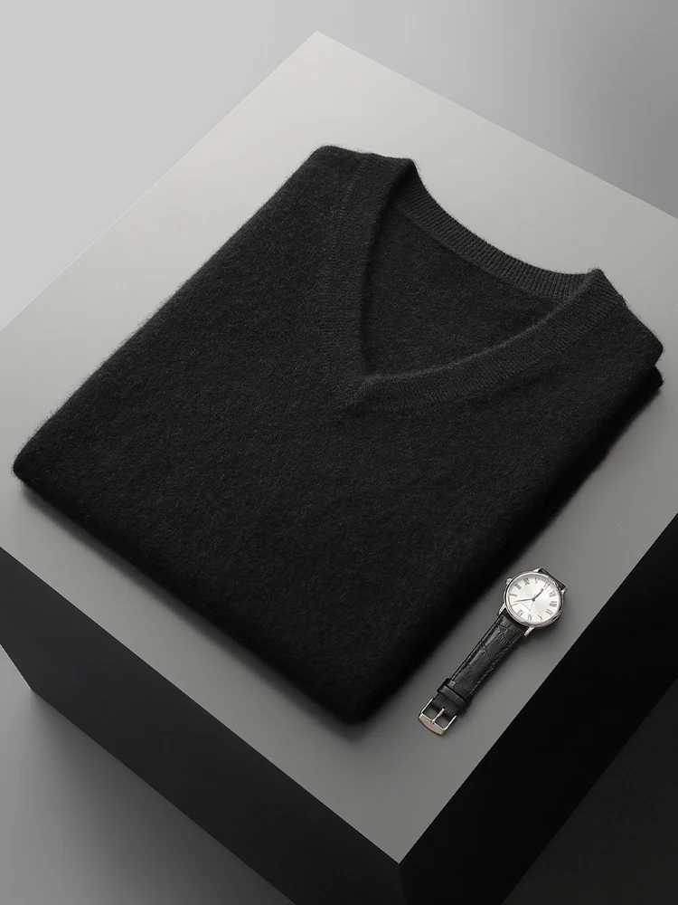 Basic Autumn Winter Sweater Vest 100 Merino Wool Vest Mens Vest Pullover VNeck Warm Sleeveless Commut Versatile Waistcoat TopXJ250904