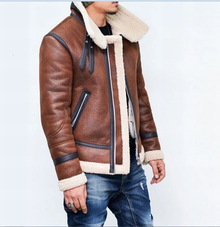 Mens Leather Jacket Men Thickening With Velvet Leather Coat Men Winter Coats Outerwear Fashion Warm Motorcycle Jackets 241216