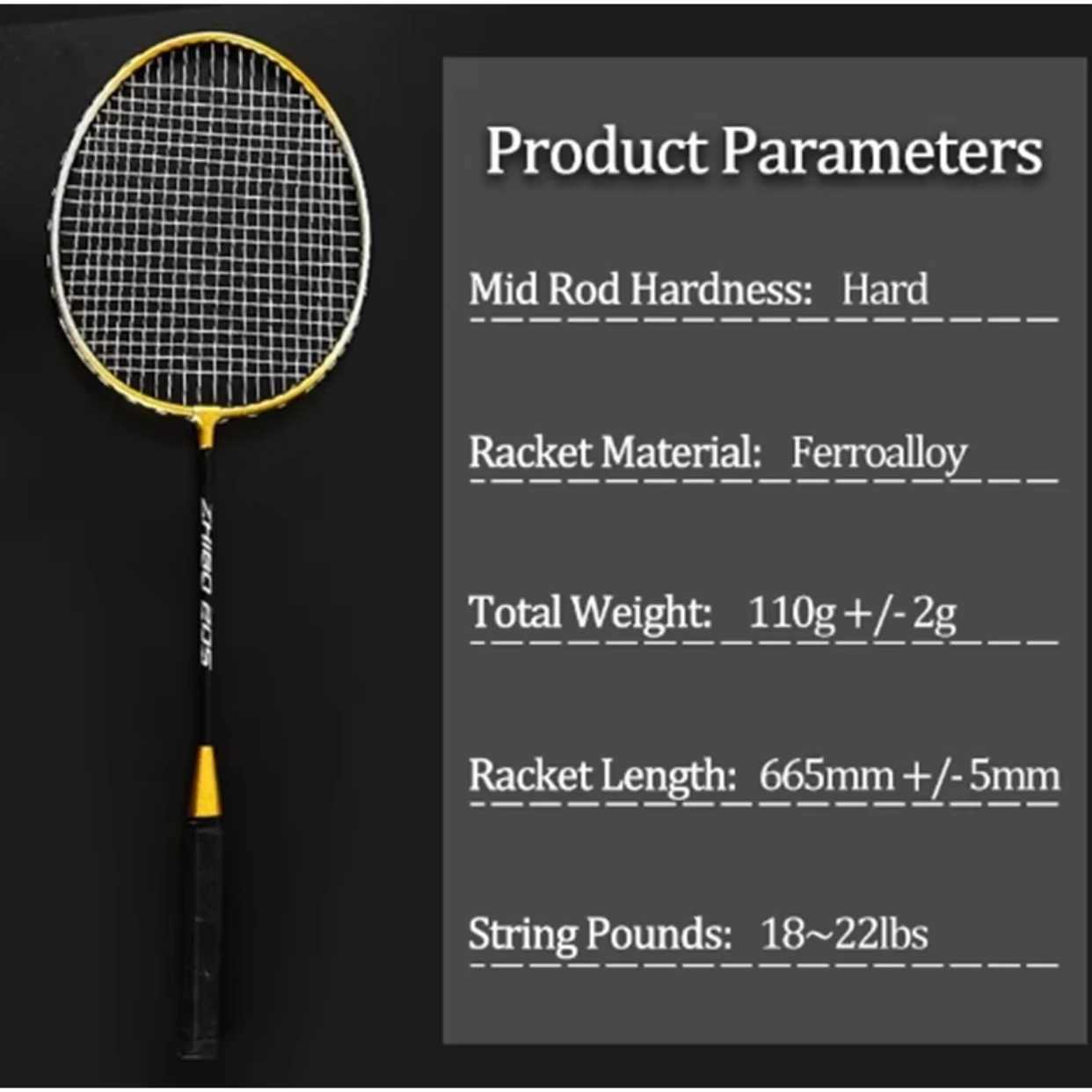 Original by Beginner Badminton Set 2-piece Professional Training Durable Leisure Sports RacketW241221