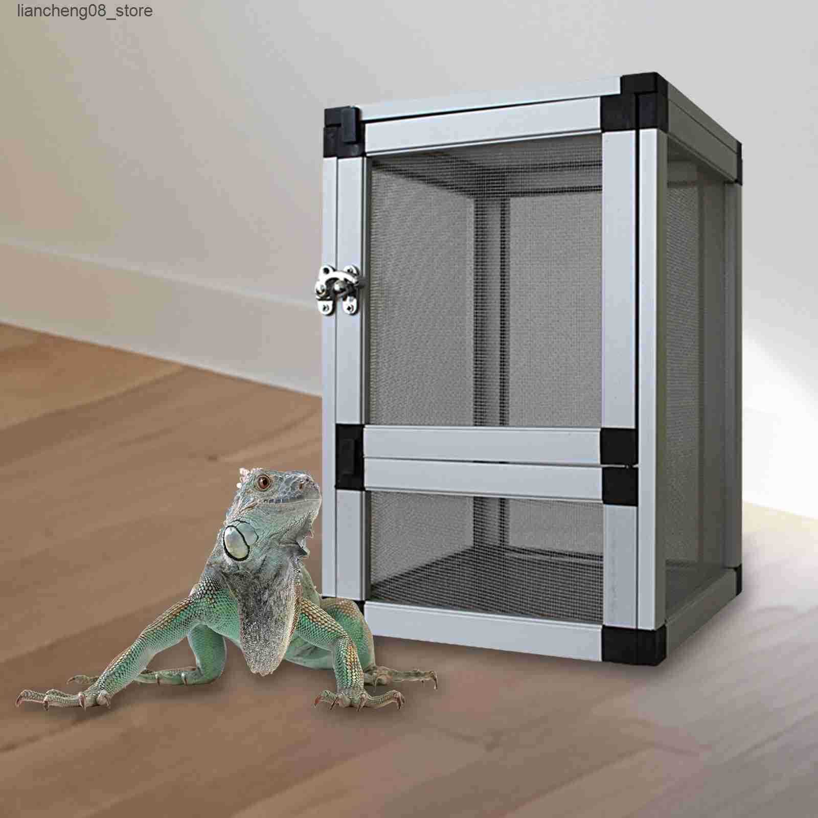 Other Pet Reptile cages reptile tanks breeding boxes reptile habitats transportation of frog pets air screen cages for giant bearded dragons and turtl