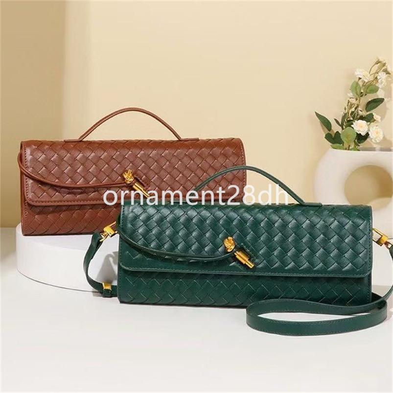 Designer bag Shoulder bag crossbody bag handbag long Woven Soft Leather Dinner Designer Fashion Horizontal hand cross body bag designer wallet purse card holder