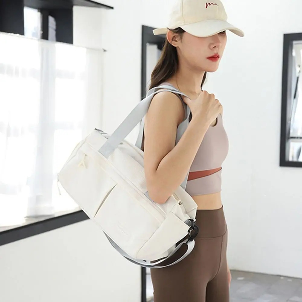 Shoe accessories yoga mat bag dry wet separation waterproof gym shoulder bag large capacity nylon fitness handbag sports bag 241220