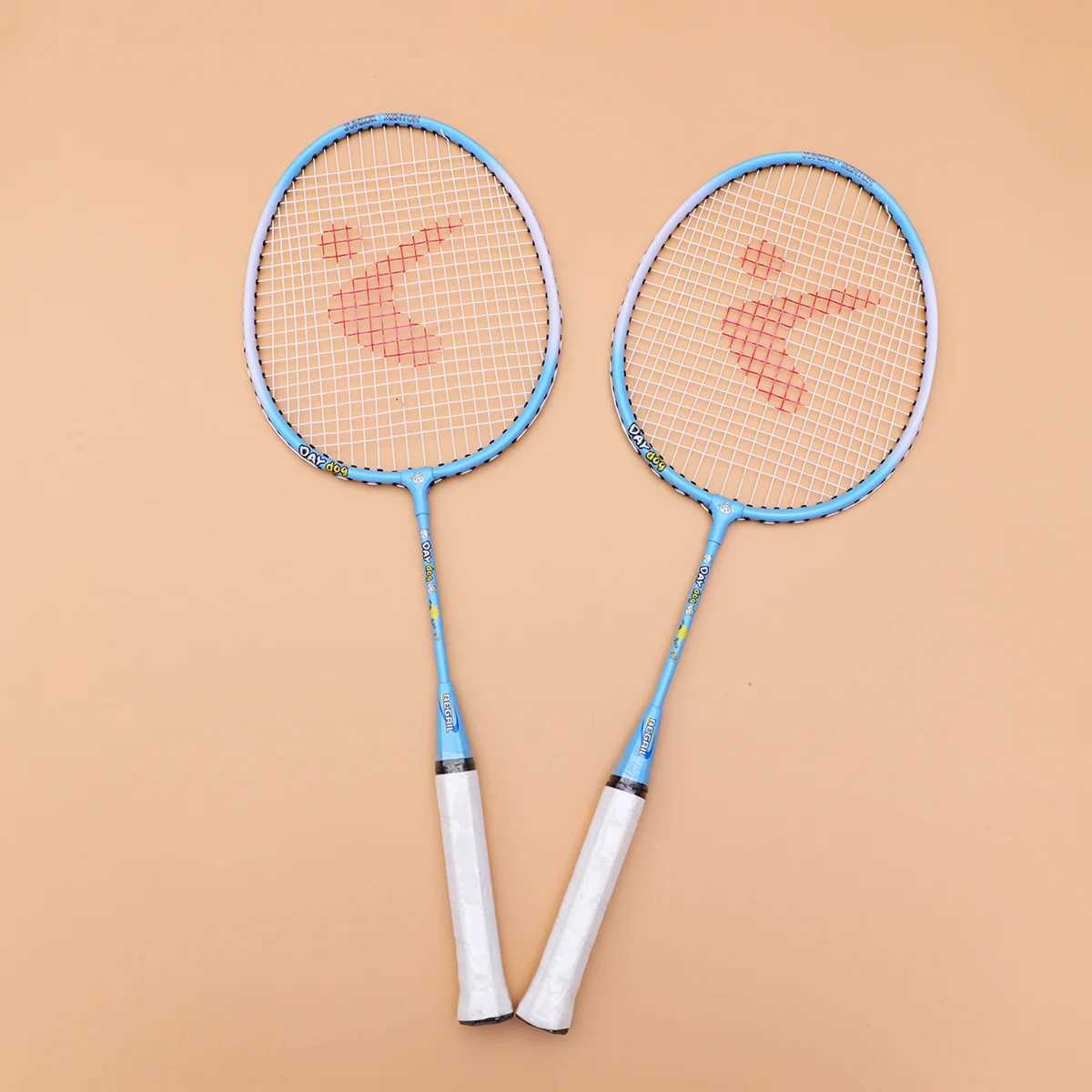 Aluminum alloy badminton racket outdoor sports training set for children cartoon childrenW241221