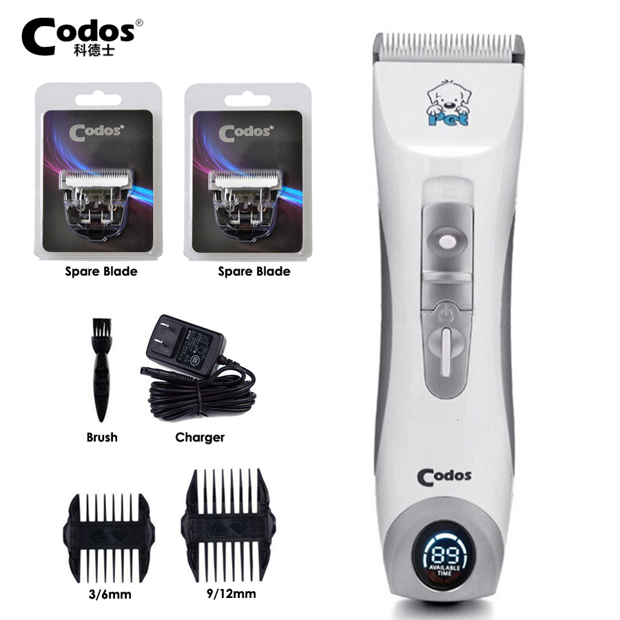 Codos 9600 Professional Pet Hair Trimmer Electrical Animals Dog Grooming Clipper Rechargeable Cat Haircut Hine LCD Display