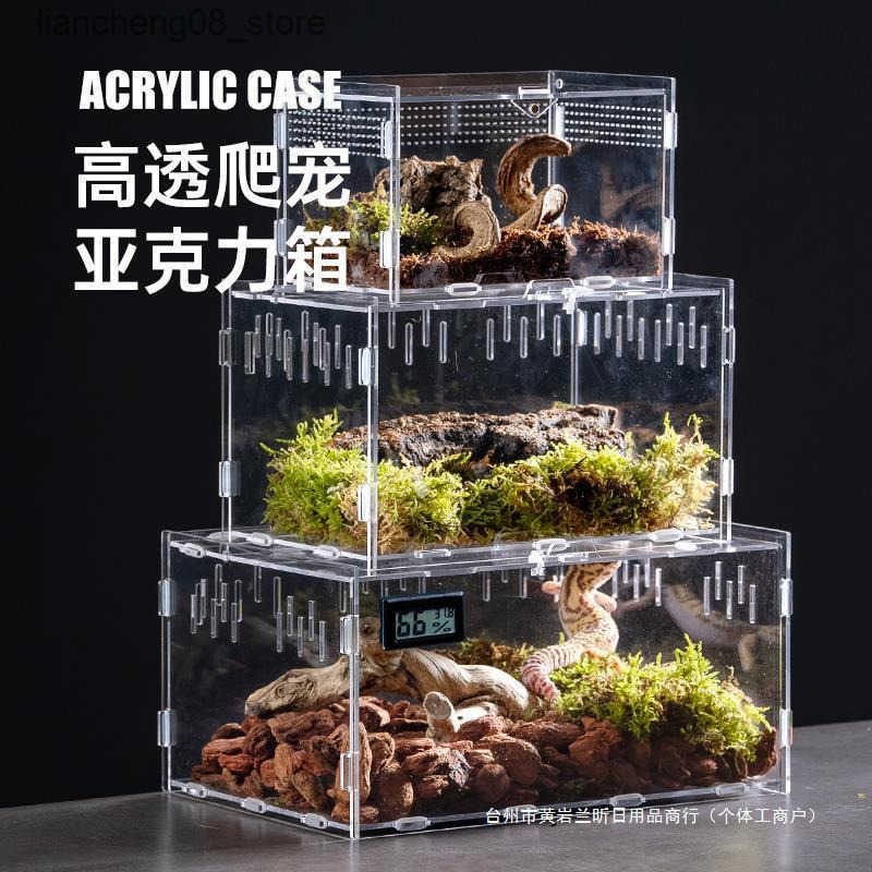 Other Pet Supplies Lightweight climbing pet feeding box eyelash horn guarding spider scorpion mantis crawler box assembly acrylic display feeding box 