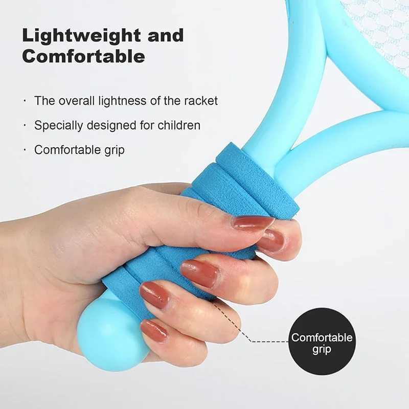 Childrens badminton racket set lightweight childrens tennis badminton toy childrens tennis racket with ball family gameW241221