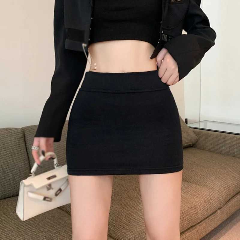 Womens Stretch High Waist Wrap Bodycon Casual Mini Skirt ShortsXJ241221
