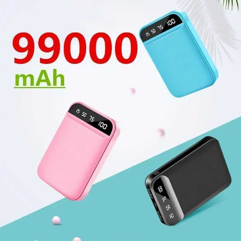 Mini Power Bank 99000mAh er Fast Charger Portable External Battery Pack Digital Display Power bank For iPhone Z241220