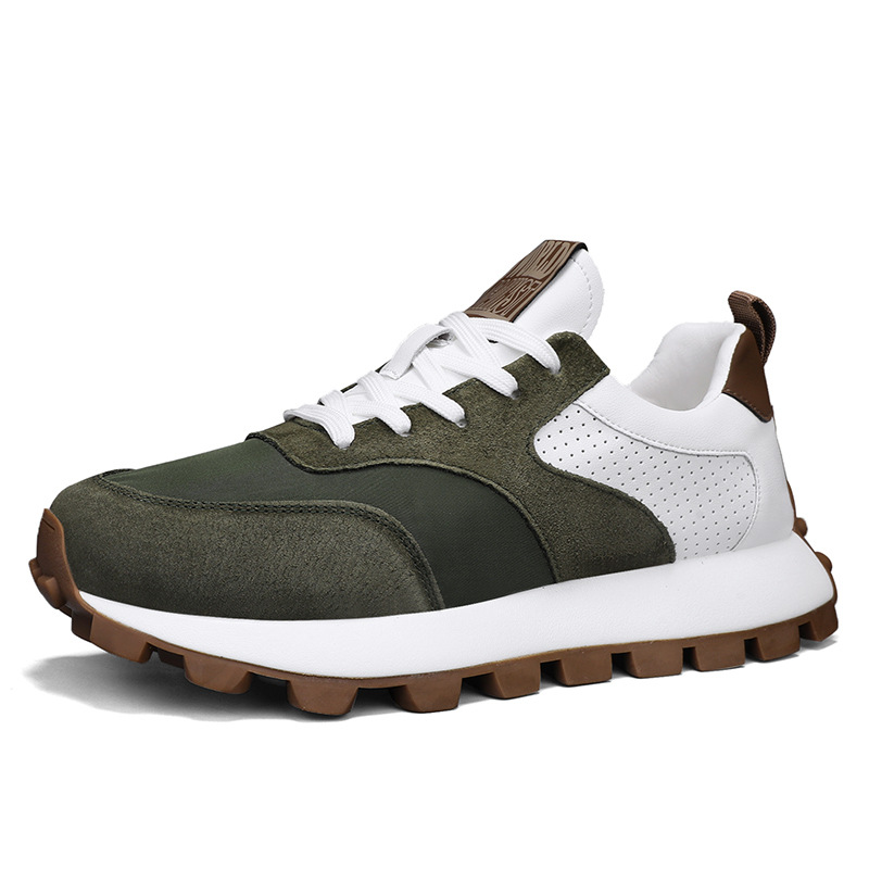 Men Sports Shoes Fashion Thick Sole Anti-slip Retro Korean Version Casual Style Chunky Shoes Designer Shoes Triple Black Green Free shipping