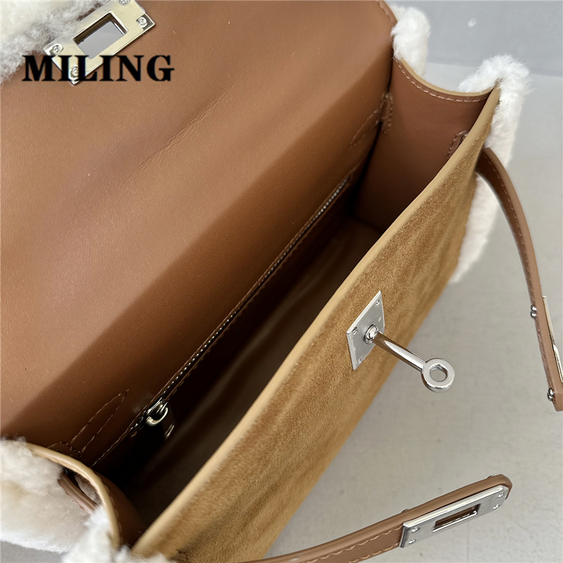 Autumn Winter Leather Handbag Fashion Women Crossbody Satcheles Real Genuine Suede Purses Lady Daily Casual Tote